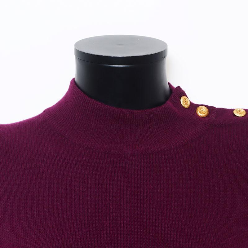シャネル CHANEL ニット セーター 長袖 タートルネック ハイネック