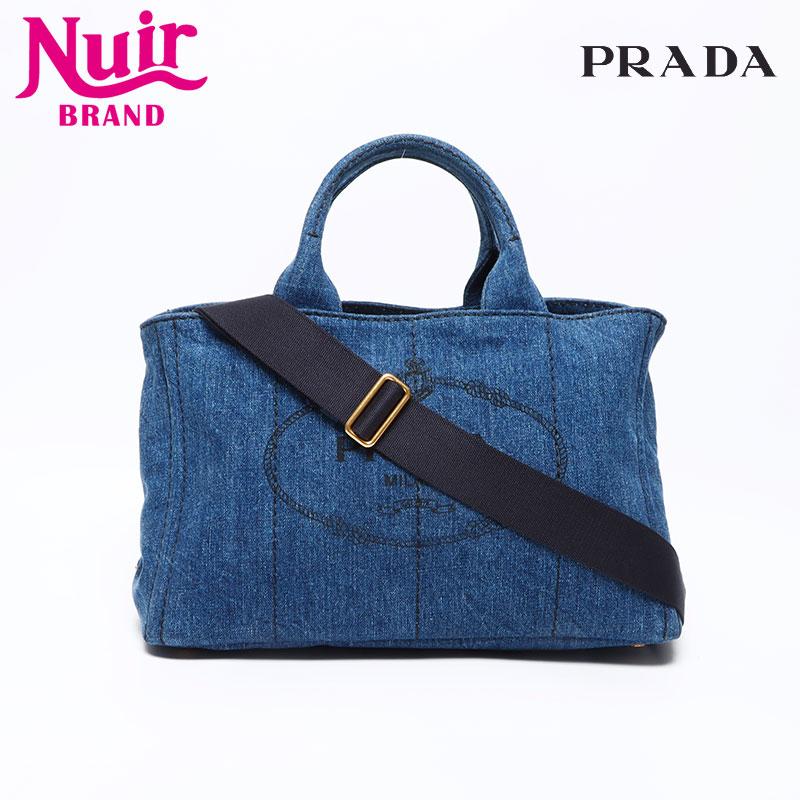 PRADA デニム デニムバッグ PRADA プラダ カナパ ショルダーバッグ トート バッグ デニム