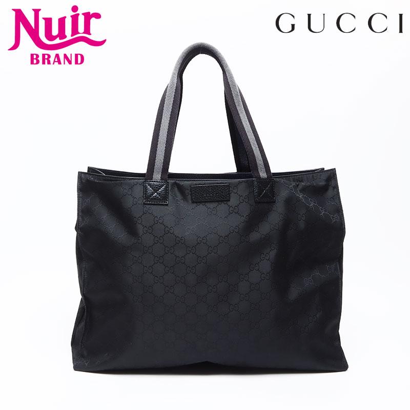 GUCCI グッチ GGナイロン トートバッグ ブラック GUCCI グッチ トートバッグ GGナイロンキャンバス/レザー