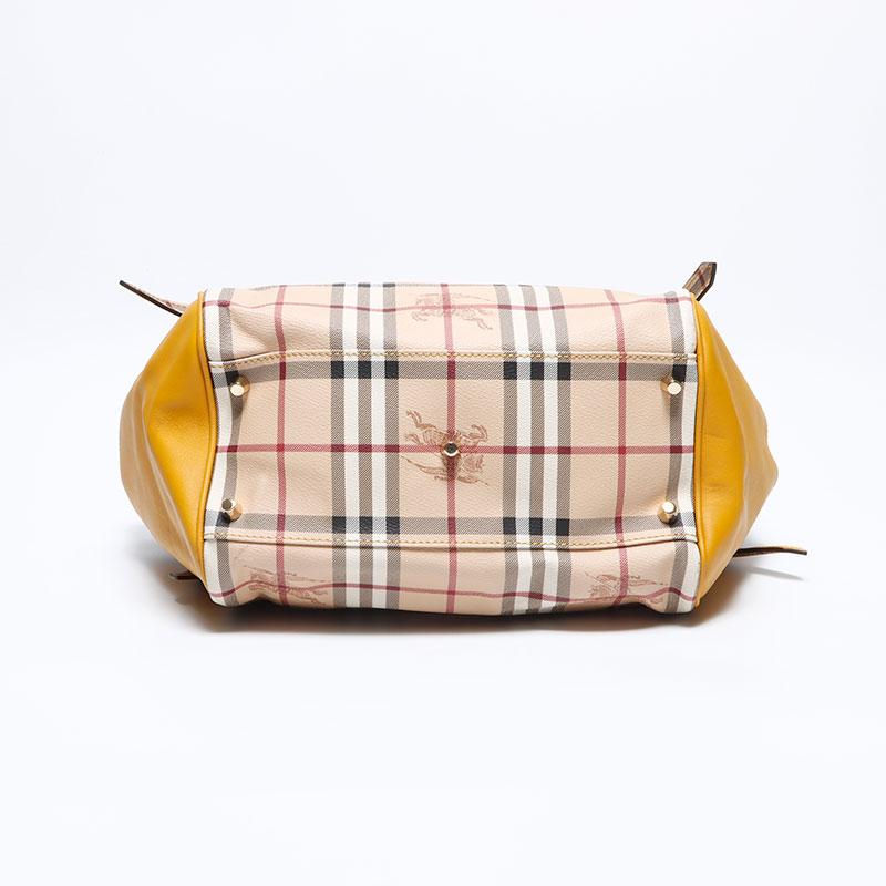 BURBERRY バーバリー トートバッグ ノバチェック イエロー ベージュ 