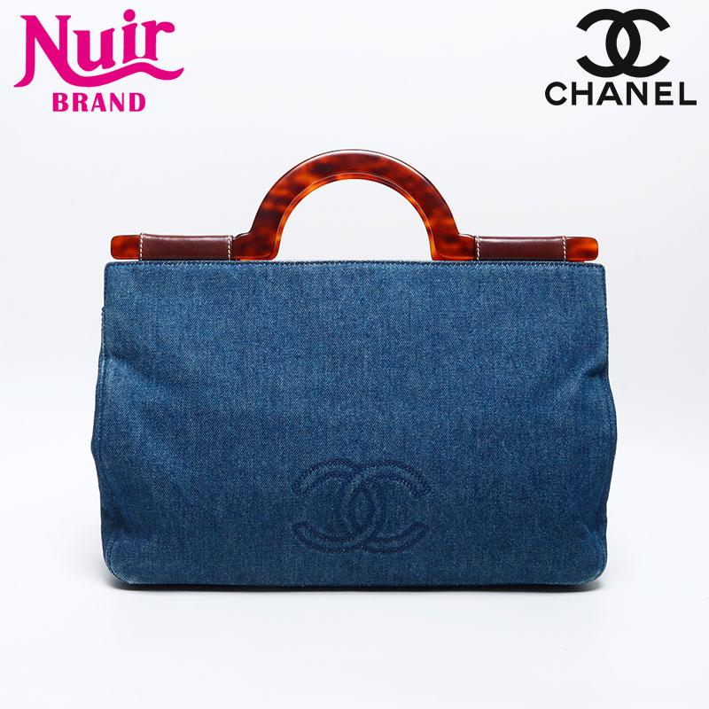 CHANEL（シャネル） トートバッグ 5番台 デニム ココマーク ネイビー