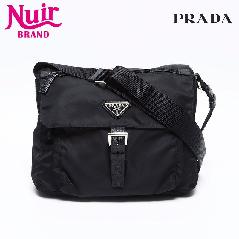 PRADA プラダ ショルダーバッグ テスート サフィアーノ 三角ロゴタグ  