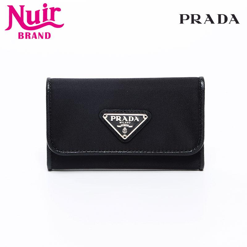 PRADA プラダ キーケース サフィアーノ 1MH523 6連 テスート ブラック  