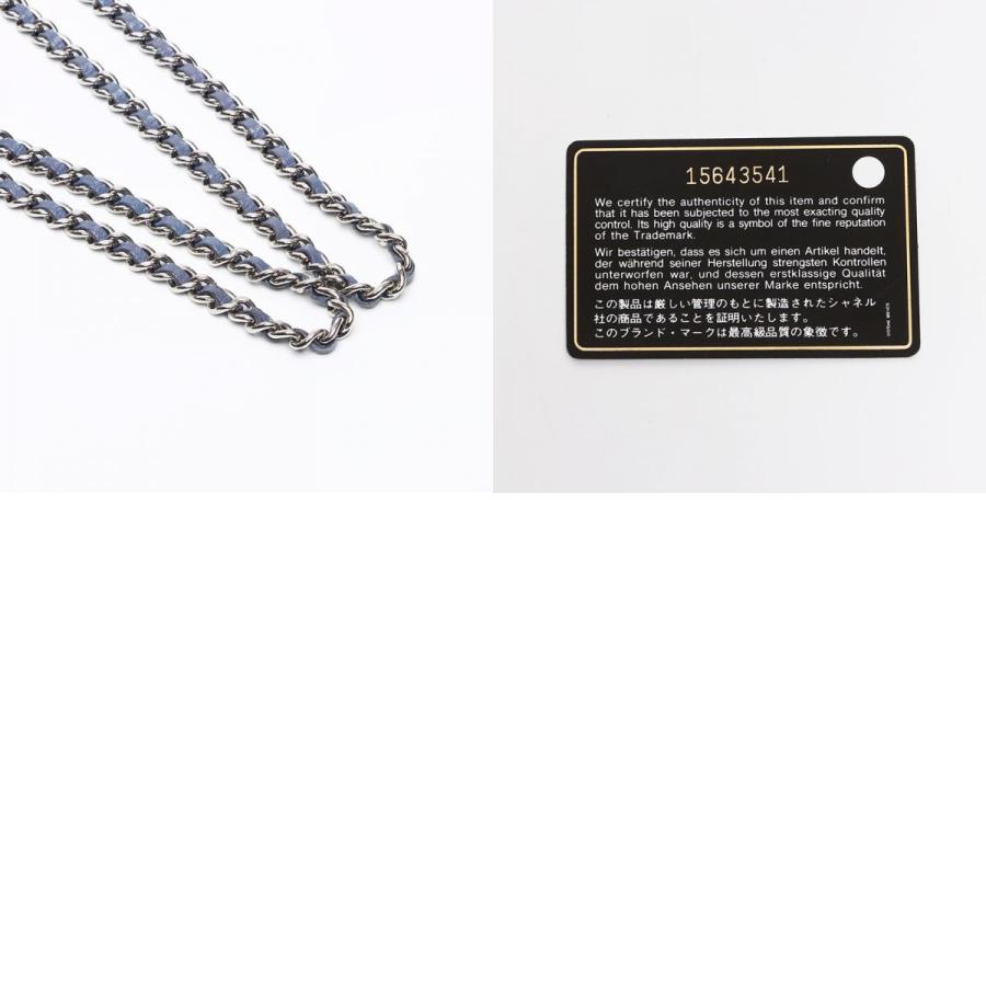 シャネル CHANEL ショルダーバッグ ツイン クラシック ミニマトラッセ ラムスキン 15番台 ブルー【中古】_9