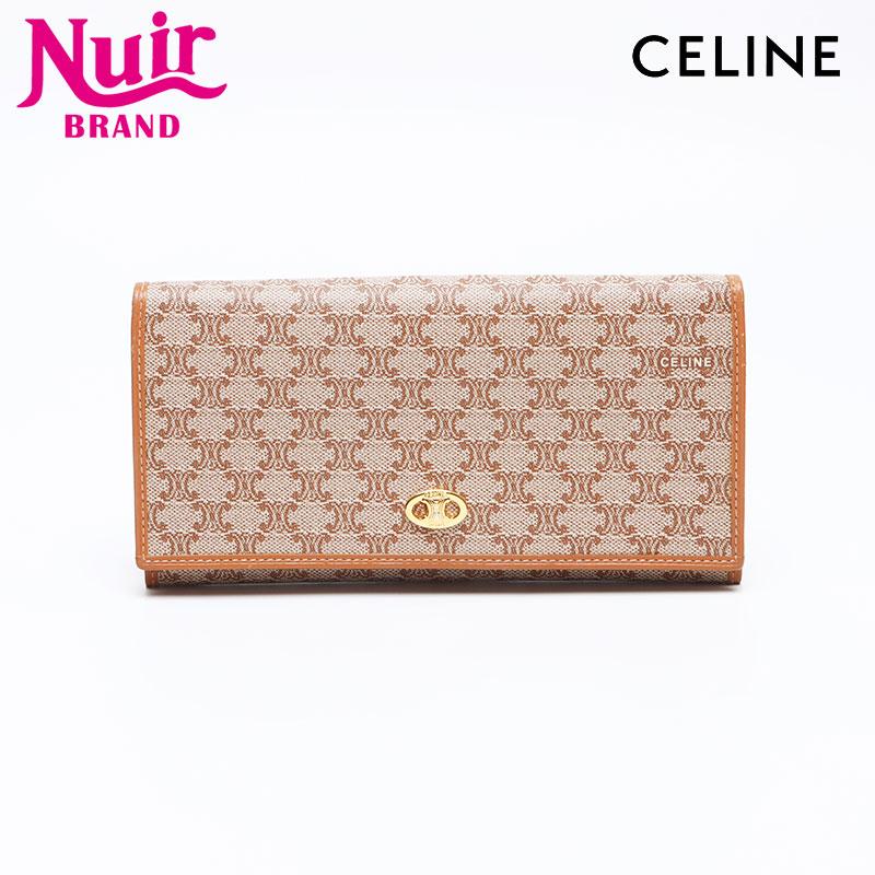 CELINE セリーヌ 長財布 マカダム ロゴ ブラウン : NUIR BRAND ヤフー  