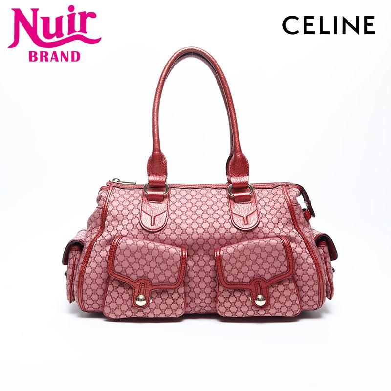 CELINE セリーヌ ハンドバッグ マカダム キャンバス ポケット ボストン 