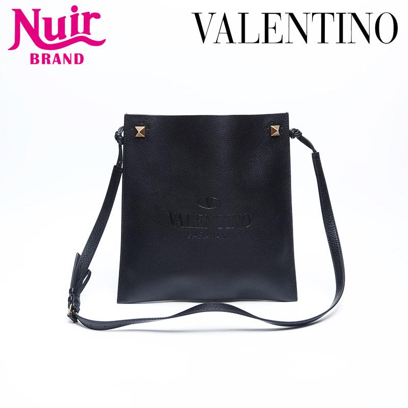 ヴァレンティノ VALENTINO ショルダーバッグ ロゴ 型押し レザー