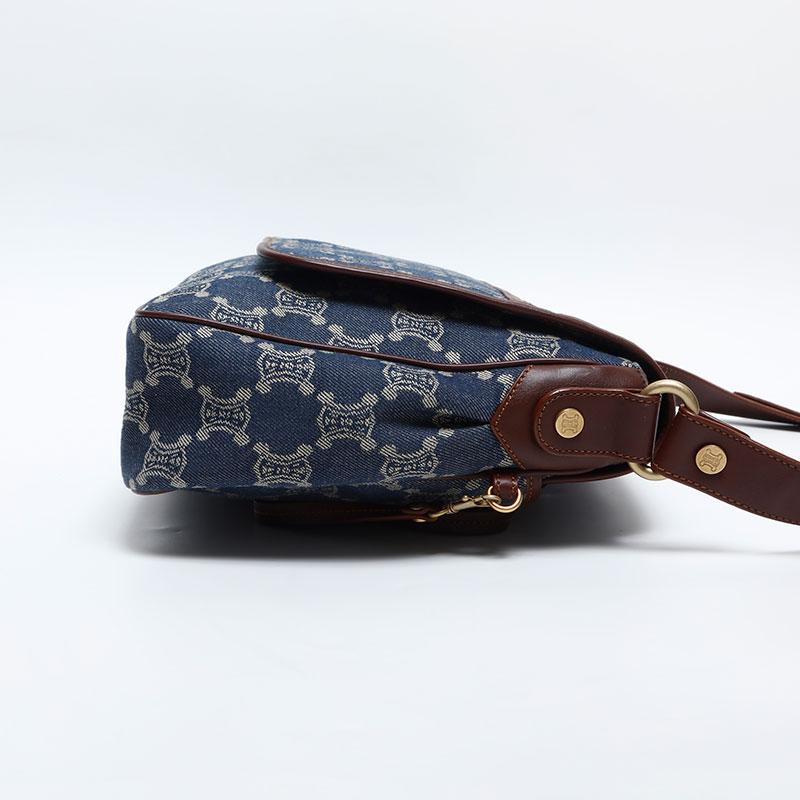 CELINE（セリーヌ） ショルダーバッグ マカダム キャンバス デニム
