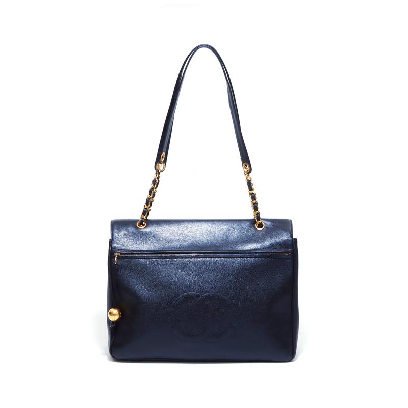CHANEL ブラックレザー バニティバッグ CHANEL シャネル マトラッセ