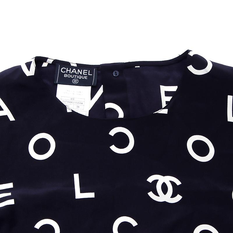 □ CHANEL BOUTIQUE ブラウス ブラック ヴィンテージ ココマーク