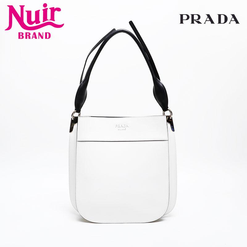PRADA（プラダ） ショルダーバッグ レザー マギット ホワイト【中古