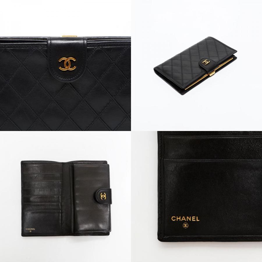 CHANEL シャネル長財布 ピコローレ ブラック ココマーク CHANEL シャネル 長財布 ビコローレ ココマーク がま口 ブラック