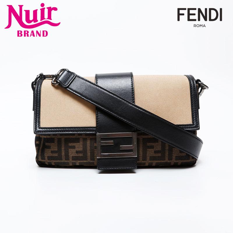 FENDI フェンディ ショルダーバッグ ズッカ マンマ バケット ブラウン  