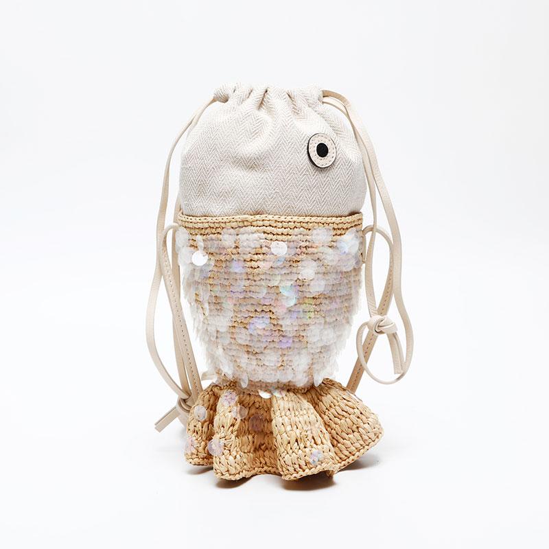 LOEWE ロエベ ショルダーバッグ ラフィア 魚 カゴバッグ