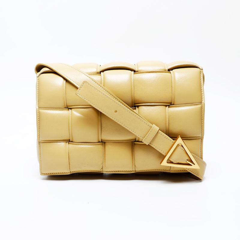 BOTTGAVENETA イントレチャート ハンドバッグ　イエロー レザー ボッテガヴェネタ BOTTEGAVENETA ショルダーバッグ イントレ