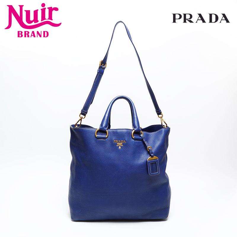 PRADA（プラダ） トートバッグ レザー 2way ブルー【中古】 : NUIR
