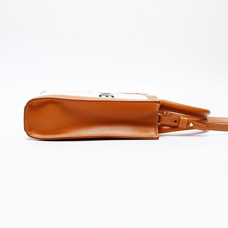セリーヌ CELINE ハンドバッグ ミニ バーティカルカバ 2way トート キャンバス アイボリー【中古】