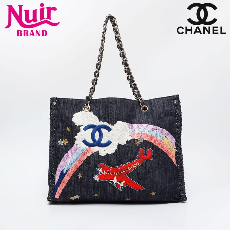 CHANEL シャネル トートバッグ 10番台 2005-2006 デニム夜間飛行 2.55 