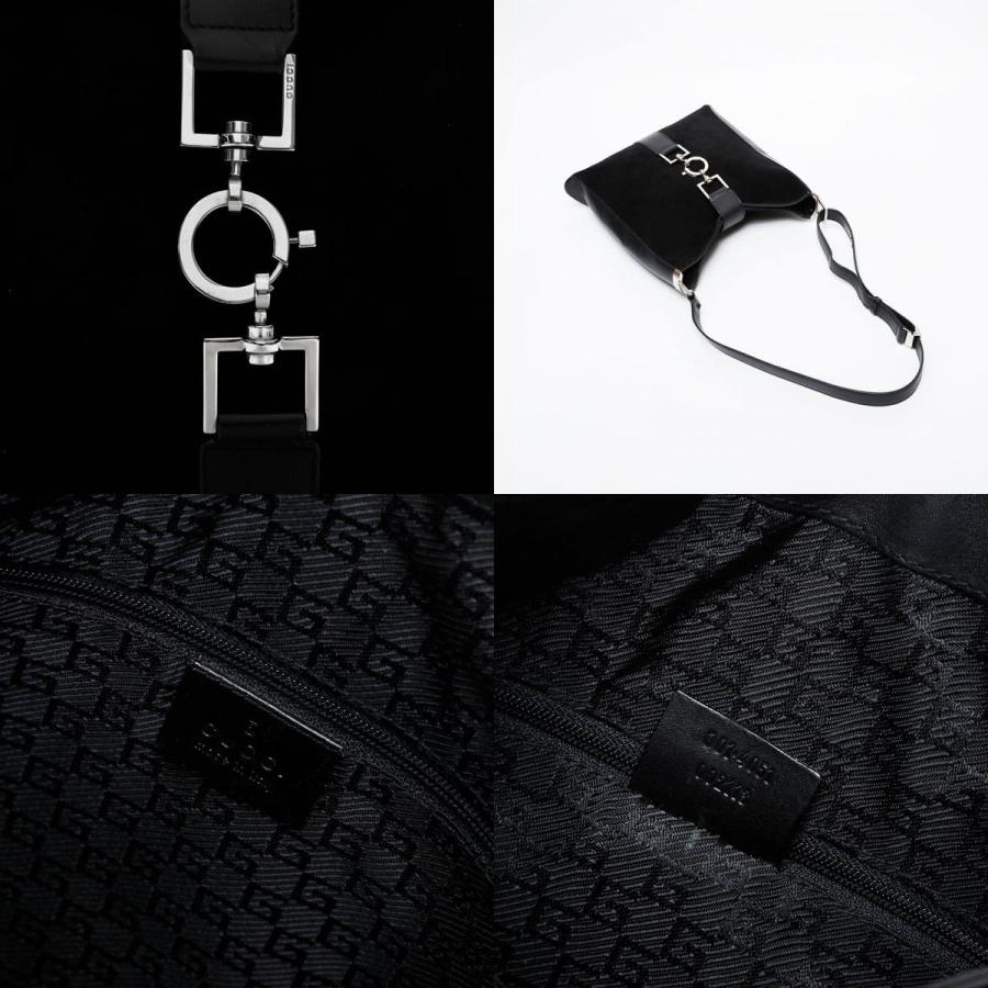 GUCCI グッチ ショルダーバッグ スエード ジャッキー ブラック