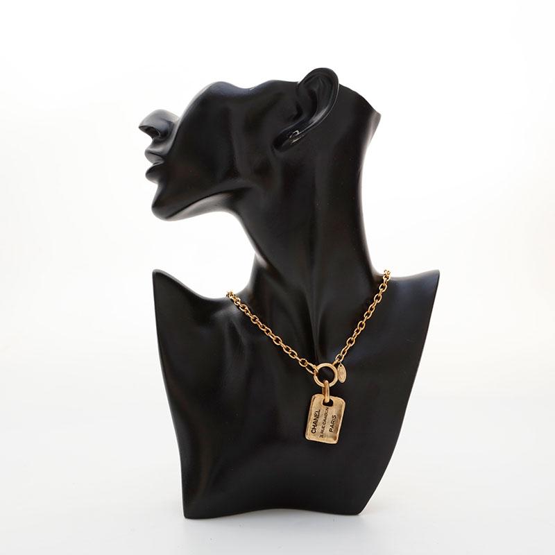 CHANEL シャネル ネックレス カンボン プレート ゴールド : NUIR BRAND 