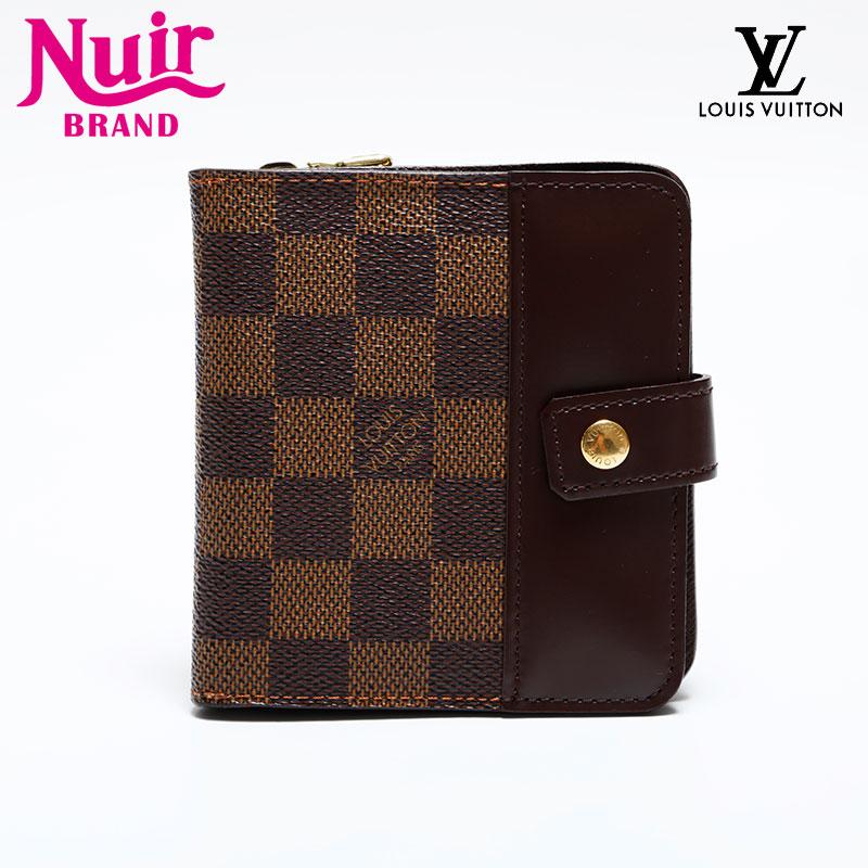 ルイヴィトン ダミエ二つ折り財布ブラウン ルイヴィトン ダミエ 二つ折り財布 中古・古着通販】LOUIS VUITTON