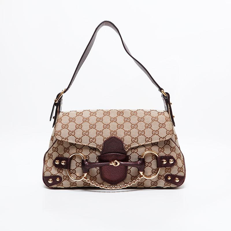 GUCCI（グッチ） ショルダーバッグ ホースビット GGキャンバス ワン