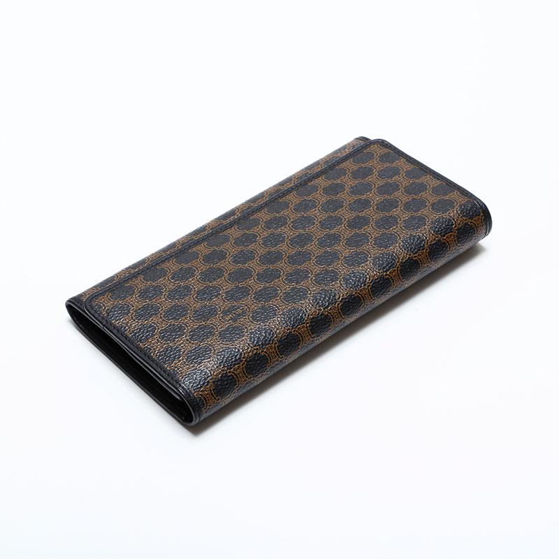 CELINE　セリーヌ　2つ折り財布　財布　マカダム　PVC CELINE セリーヌ 二つ折り財布 PVC マカダム ブラック : NUIR