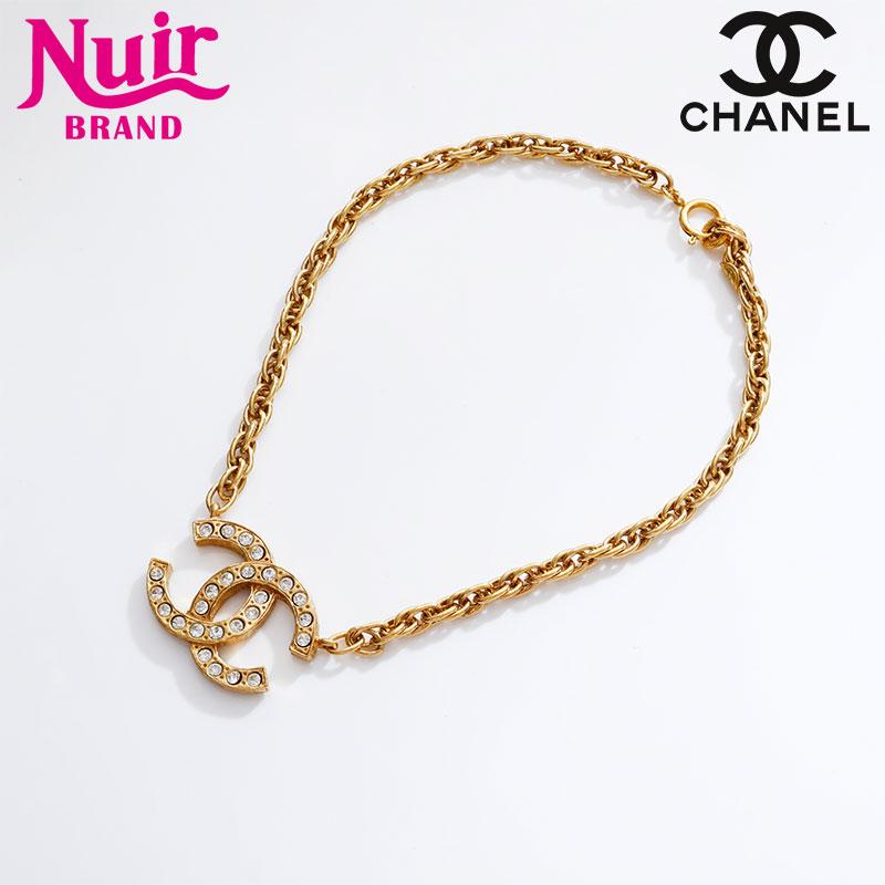 CHANEL シャネル ネックレス デカ ココマーク ラインストーン 