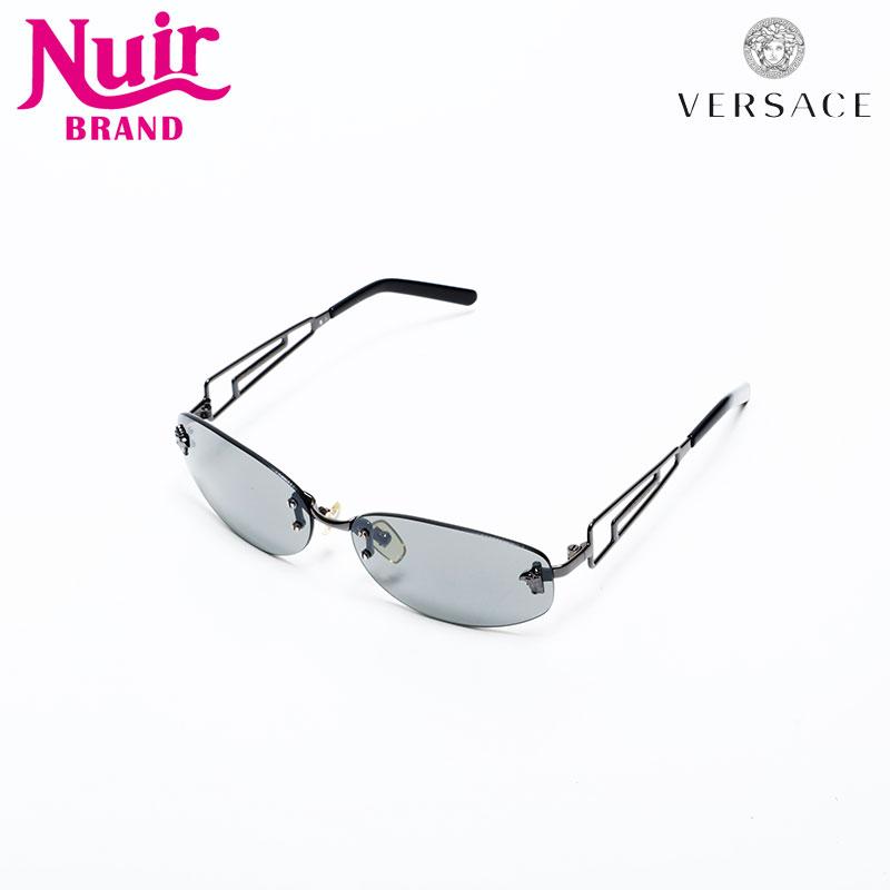 ヴェルサーチ VERSACE サングラス リムレス メデゥーサ ブラック【中古