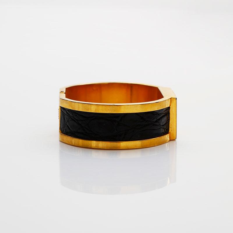 LOEWE ロエベ ブレスレット レザー バングル ゴールド : NUIR BRAND 