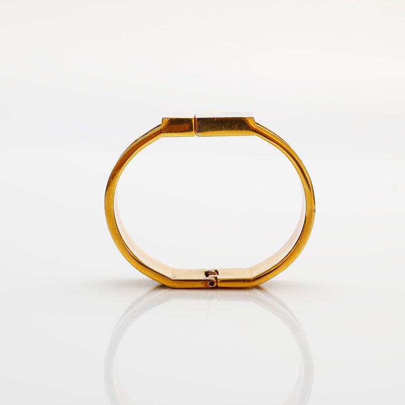 LOEWE ロエベ ブレスレット レザー バングル ゴールド : NUIR BRAND 