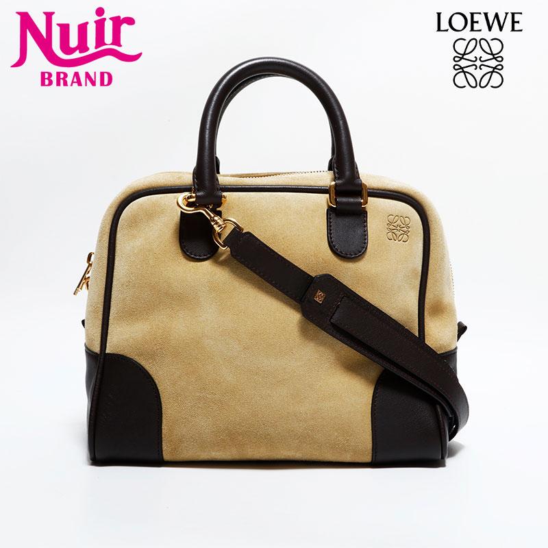 良品✨　ロエベ ハンドバッグ アマソナ28 スエード ベージュ LOEWE ロエベ ショルダーバッグ アマソナ 28 スエード ベージュ