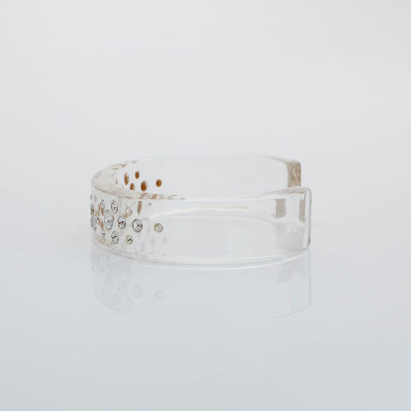 【美品】クリスチャンディオール／ロゴ バングル ラインストーン ブレスレット クリスチャンディオール Christian Dior ブレスレット ロゴ