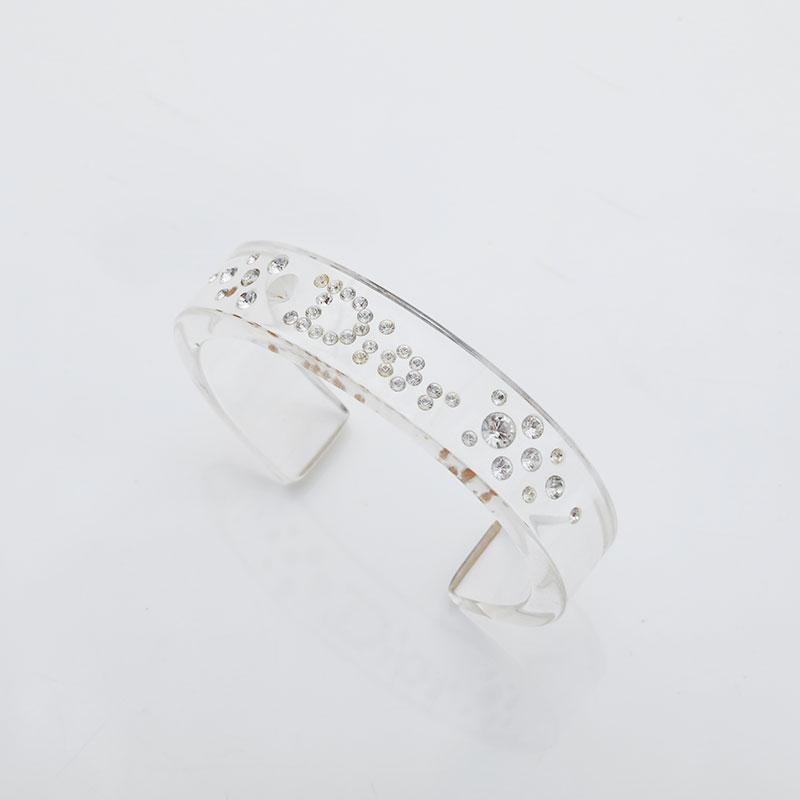 ChristianDior ディオール クリアバングル ロゴラインストーン クリスチャンディオール Christian Dior ブレスレット ロゴ