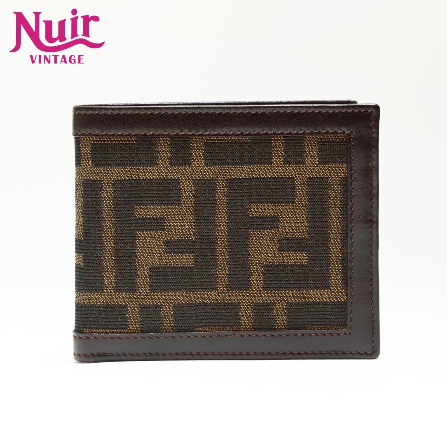 FENDI フェンディ ズッカ キャンバス 二つ折り財布 レディース 【中古】 FENDI（フェンディ） 二つ折り財布 ズッカ キャンバス キャンバス