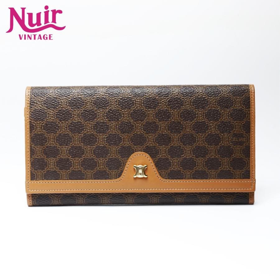 CELINE / CELINE セリーヌ　マカダム/長財布/PVC/BRW/ CELINE セリーヌ 長財布 PVC マカダム ブラウン : NUIR VINTAGE ヤフー