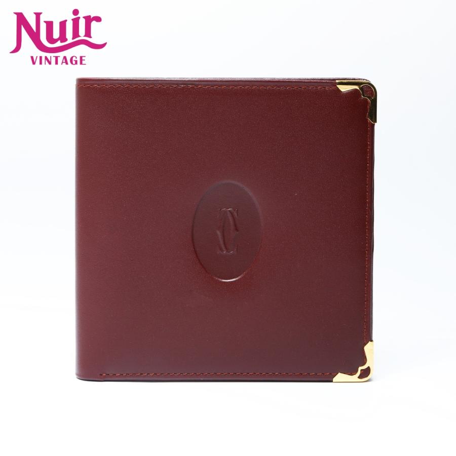 Cartier（カルティエ） 二つ折り財布 レザー マストドゥ レッド【中古