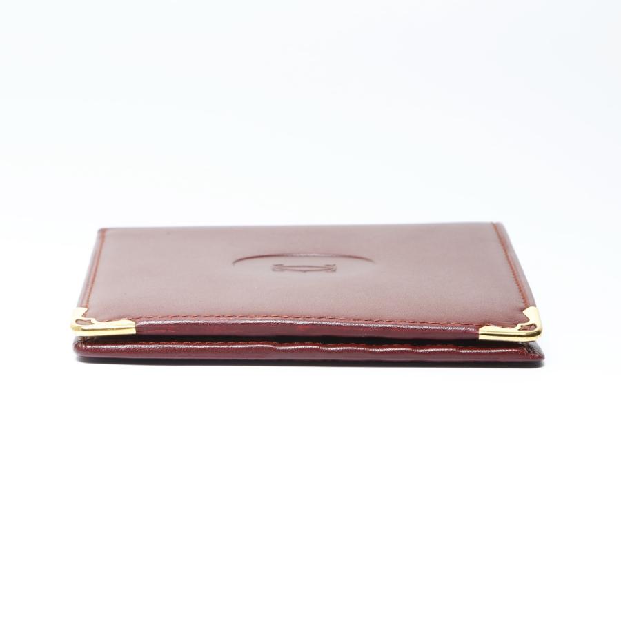 Cartier（カルティエ） 二つ折り財布 レザー マストドゥ レッド【中古