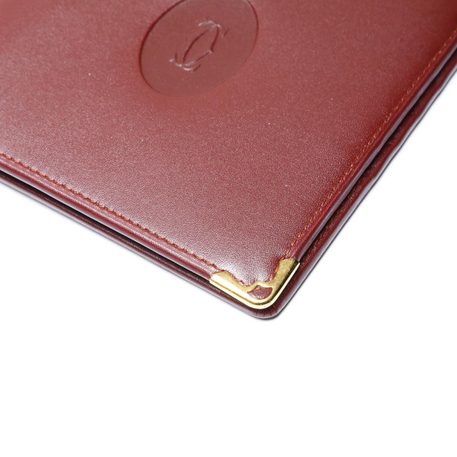 Cartier（カルティエ） 二つ折り財布 レザー マストドゥ レッド【中古