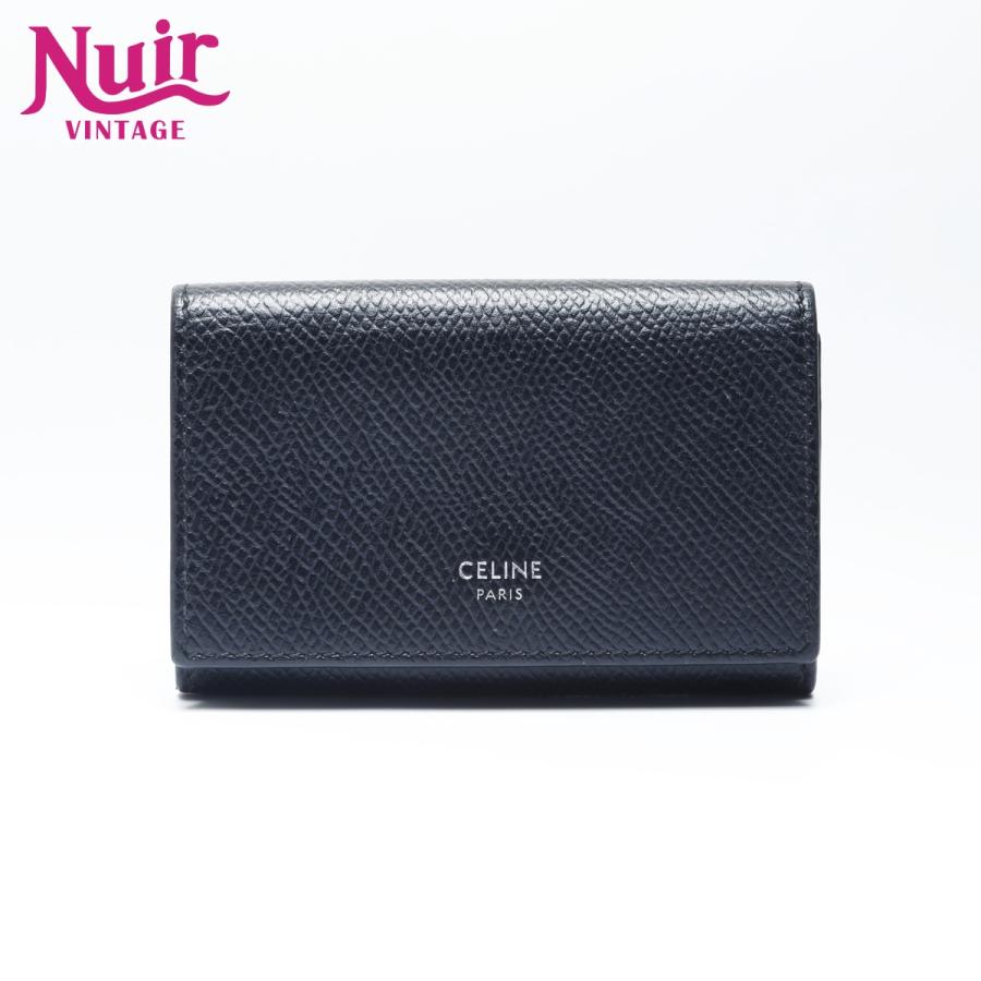CELINE 黒 レザー キーケース CELINE（セリーヌ） キーケース レザー レザー ブラック : NUIR