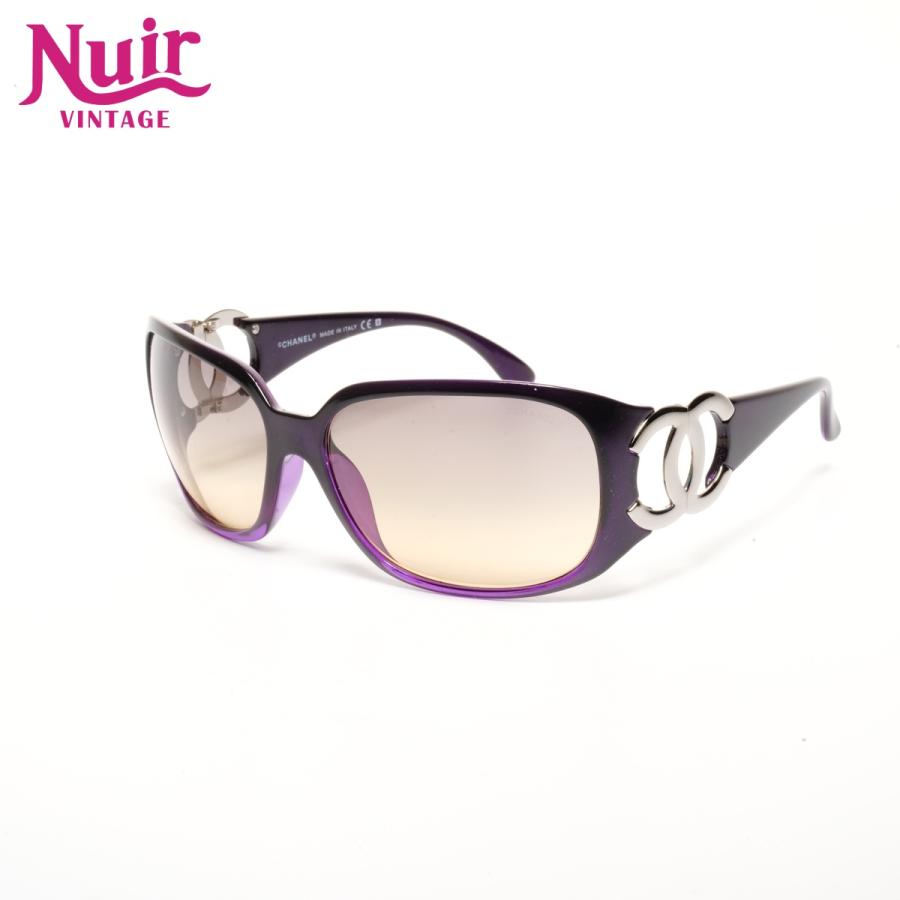シャネル サングラス ココマーク パープル系 CHANEL 美品 希少品　正規品 CHANEL シャネル サングラス ココマーク パープル : NUIR VINTAGE