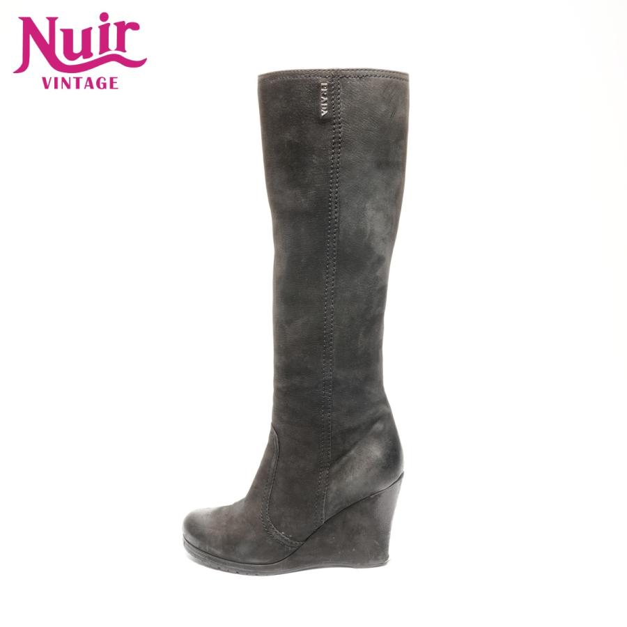 PRADA（プラダ） ブーツ スエード ロングブーツ 38 1/2 25cm