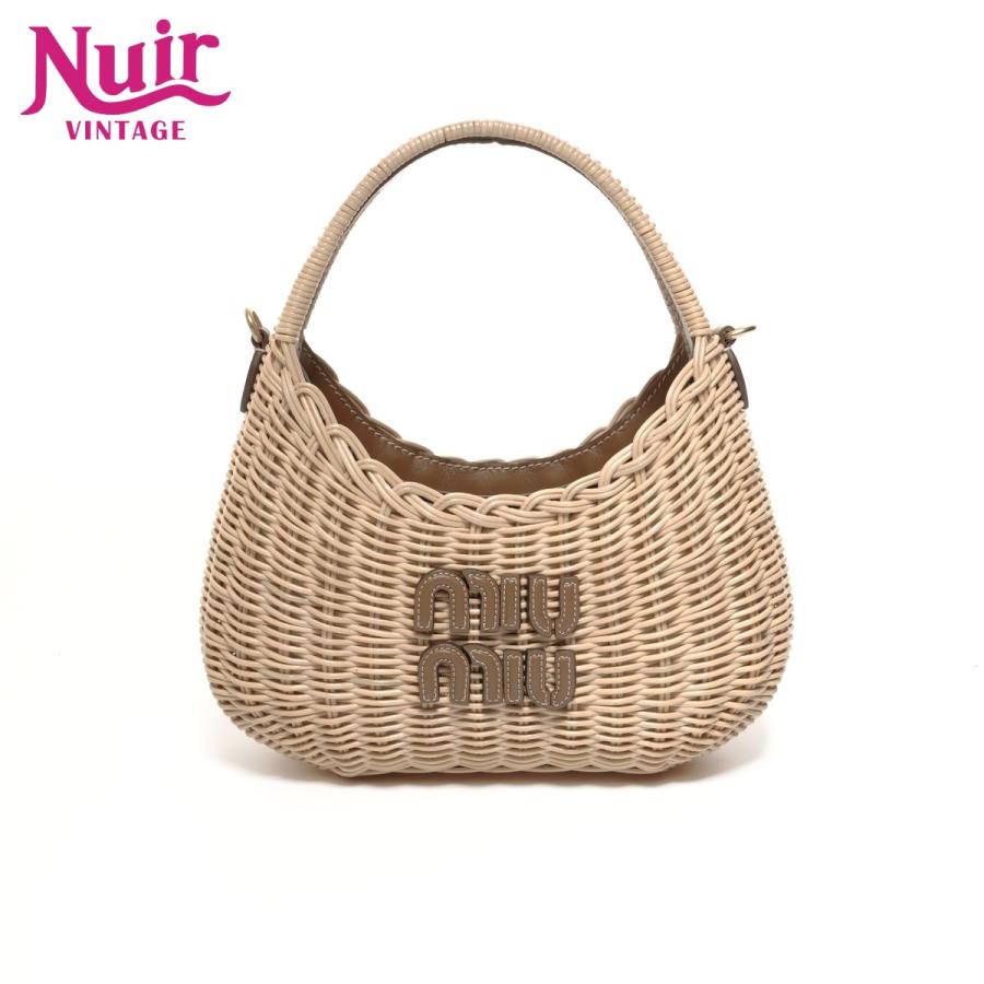 ミュウ Miu ハンドバッグ かごバッグ 2way ベージュ【中古】 : NUIR