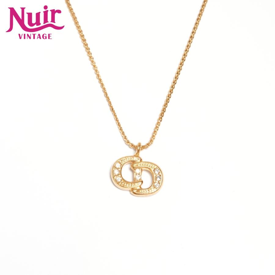 クリスチャンディオール　CDロゴ　ラインストーン　ネックレス クリスチャンディオール Christian Dior ネックレス CDロゴ ライン