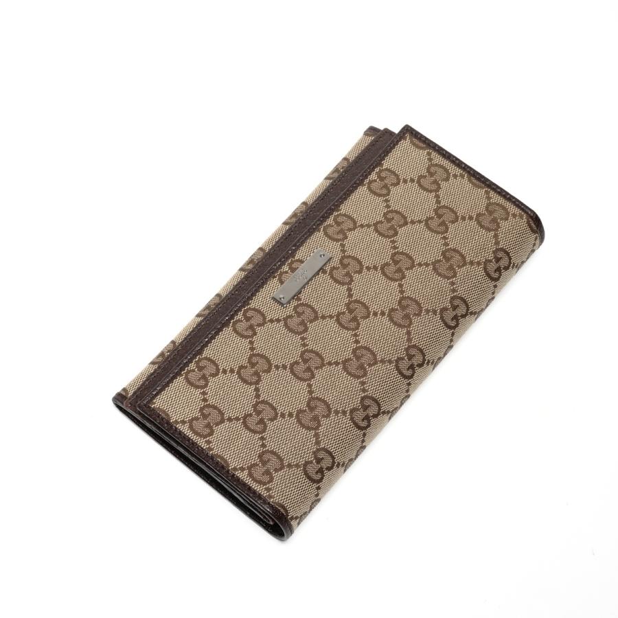 GUCCI（グッチ） 長財布 GGキャンバス ブラウン : NUIR VINTAGE ヤフー