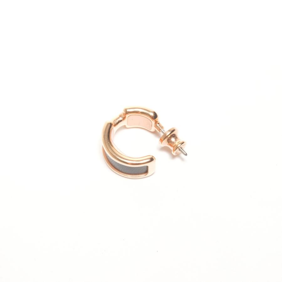 HERMES（エルメス） ピアス オランプPM ブラック ゴールド【中古 