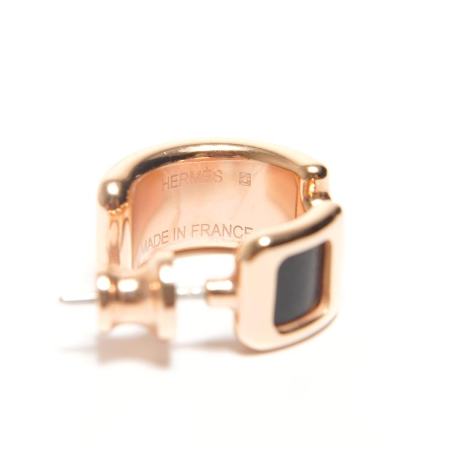 HERMES（エルメス） ピアス オランプPM ブラック ゴールド【中古