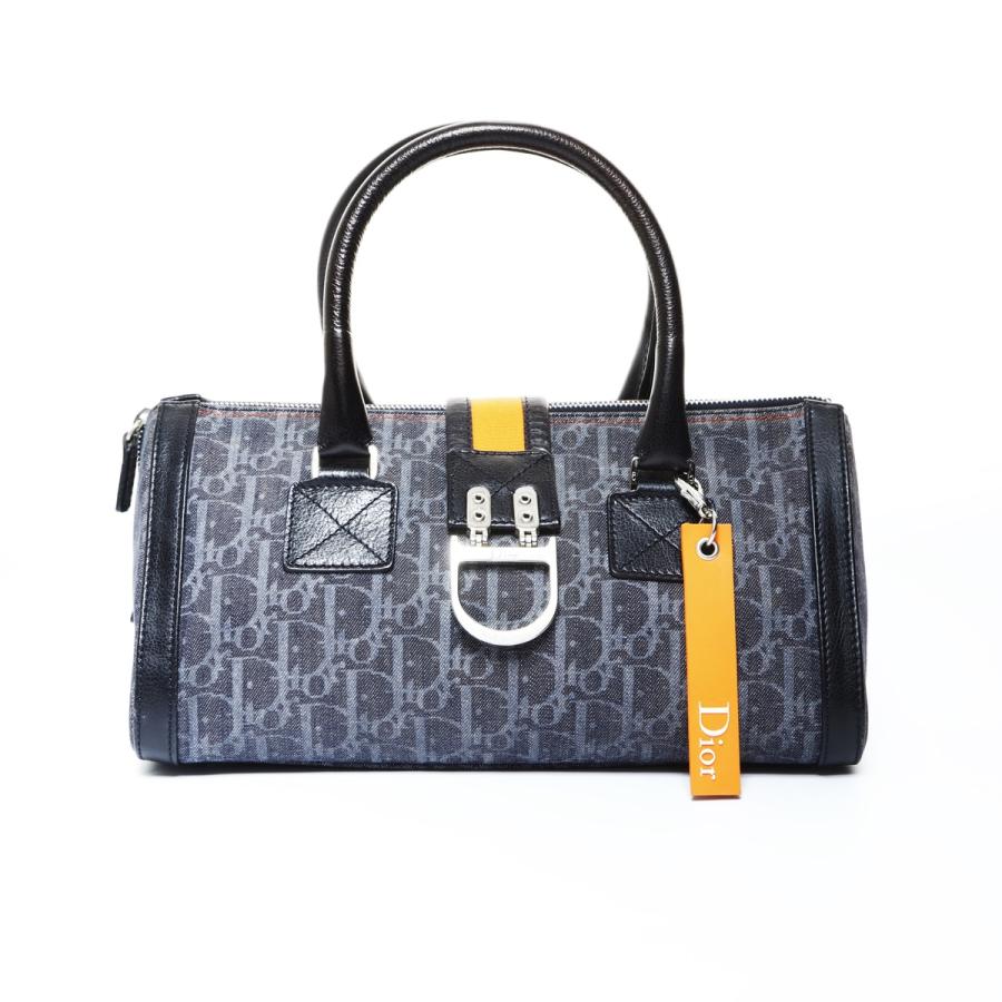 ChristianDior トロッター　ボストンバッグ　ハンドバッグ　ネイビー クリスチャンディオール Christian Dior ハンドバッグ トロッター