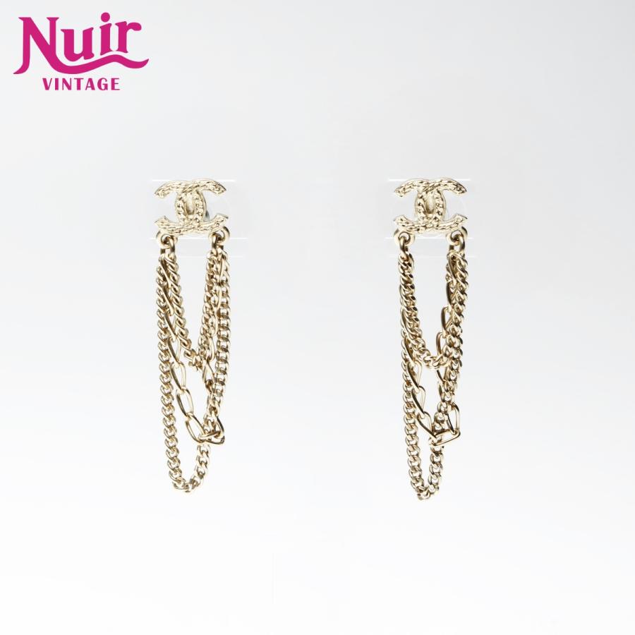 CHANEL（シャネル） ピアス 09P 2009 ココマーク チェーン ゴールド