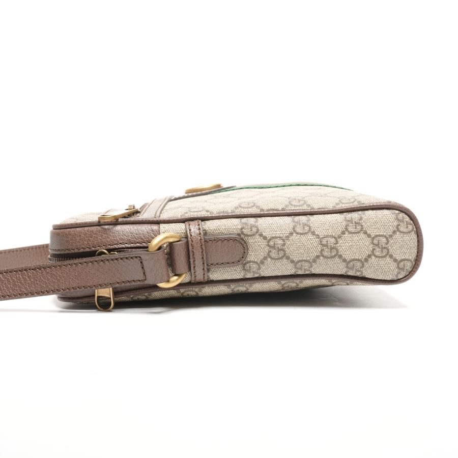 【美品】グッチ　ショルダーバッグ　GGスプリーム　シェリーライン　PVC　レザー GUCCI - 良品 グッチ GGスプリーム シェリーライン ショルダーバッグ